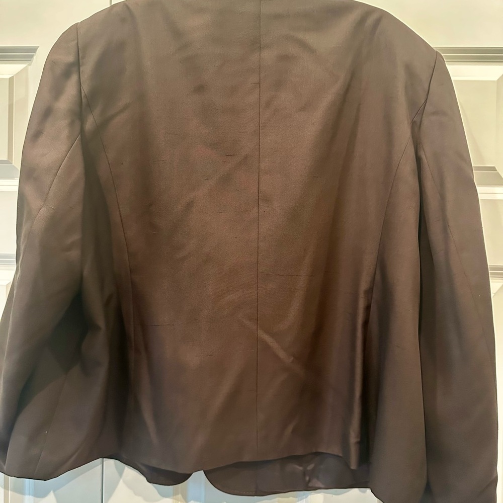 Talbots Brown Silk Jacket - image 4